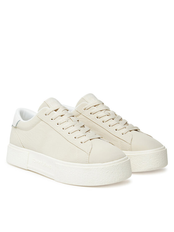 Tommy Jeans Сникърси Tommy Jeans Tjw Flatform Sneaker EN0EN02819 Бежов