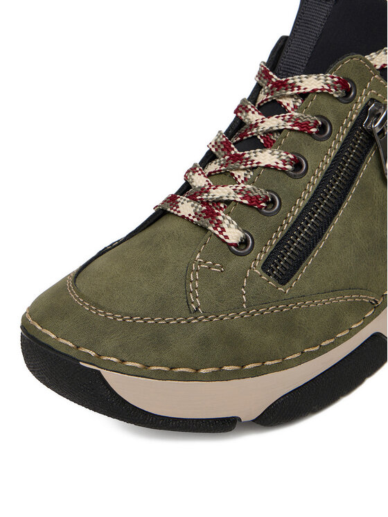 Rieker Sneakersy Rieker 45973-54 Zelená