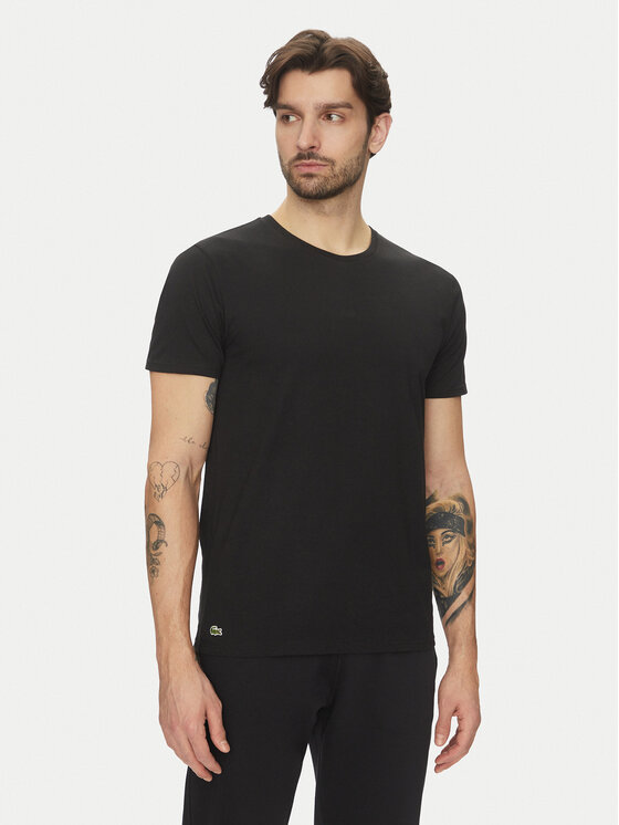 Lacoste Lacoste Комплект футболок TH9010 Чорний Regular Fit