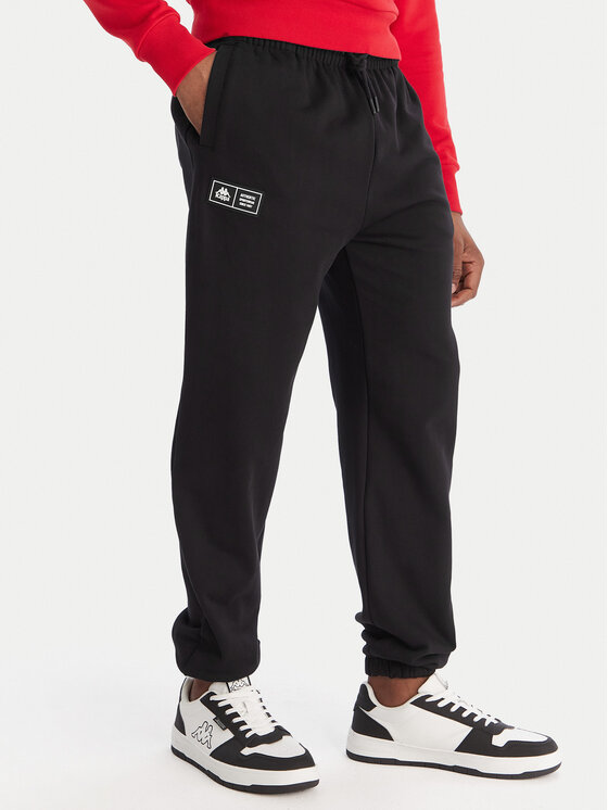 Kappa Kappa Pantalones de chándal Olmos 311M2TW Negro Regular Fit