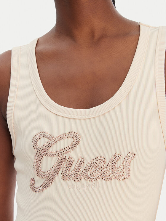 Guess Guess Top W6GP22 K2954 Beis Regular Fit