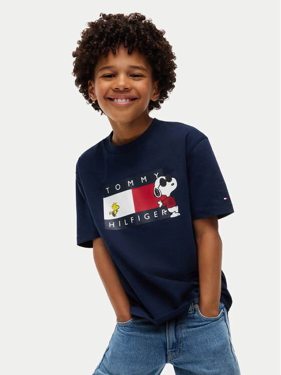 Tommy Hilfiger Tommy Hilfiger Camiseta Peanuts KS0KS00766 Azul marino Regular Fit