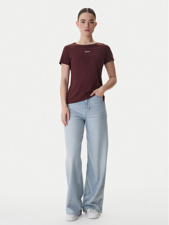 BOSS BOSS Póló Elove 50554696 Bordó Slim Fit