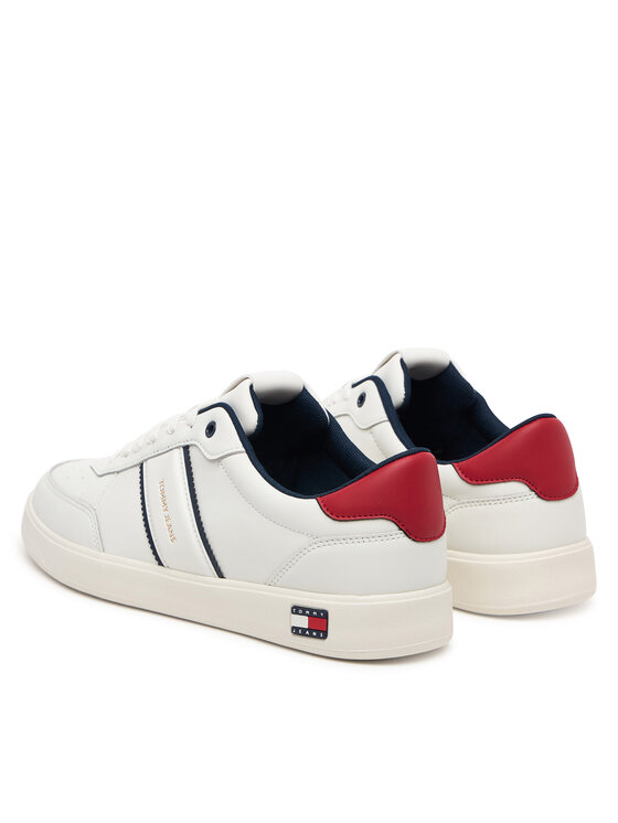 Tommy Jeans Sneakers Tommy Jeans Lightweight Flag Leather Court EM0EM01758 Alb