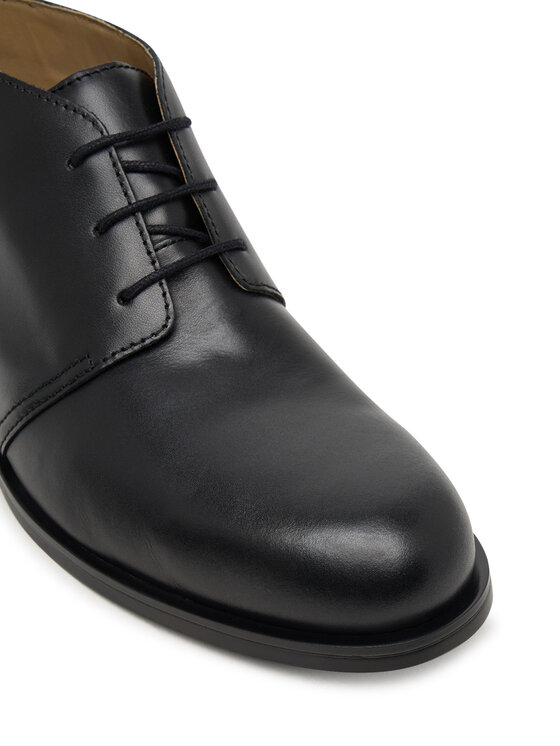 Calvin Klein Šnurovacia obuv Calvin Klein Ess Rubber Desert Boot Lth HM0HM01979 Čierna