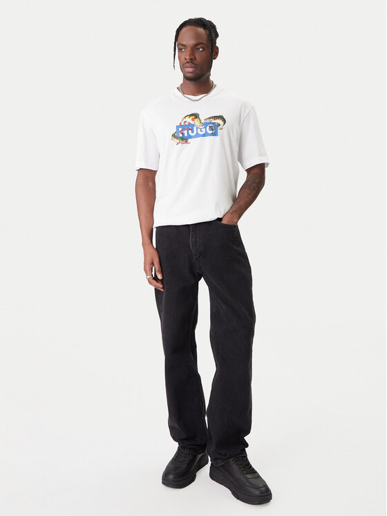 HUGO HUGO Camiseta Nalotrix 50554349 Blanco Regular Fit