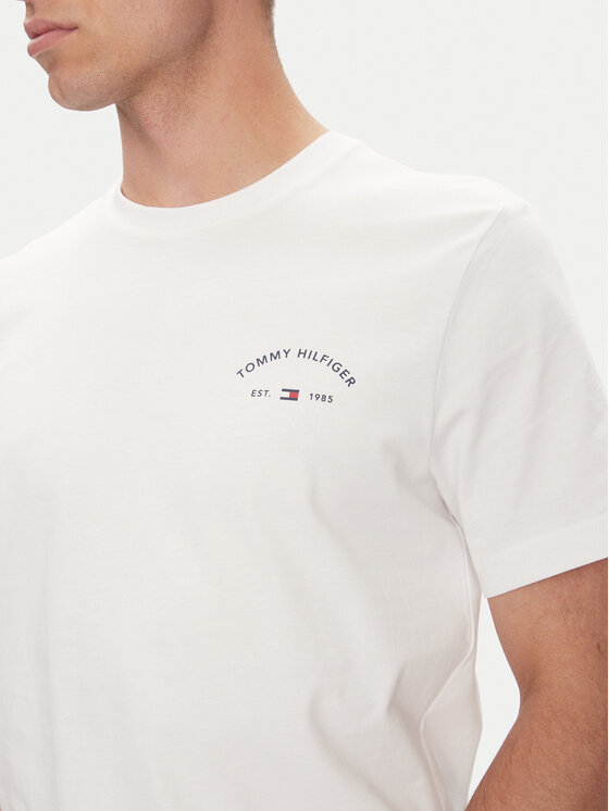Tommy Hilfiger Tommy Hilfiger Marškinėliai Hotel MW0MW39352 Balta Regular Fit