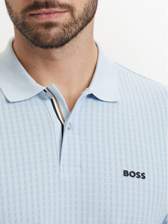 BOSS BOSS Polo Pl Goc Birdie 3 50559355 Azul claro Regular Fit