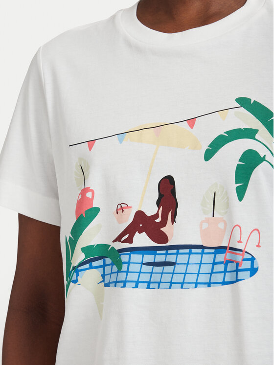 Vero Moda Vero Moda Camiseta Emily 10344804 Blanco Regular Fit