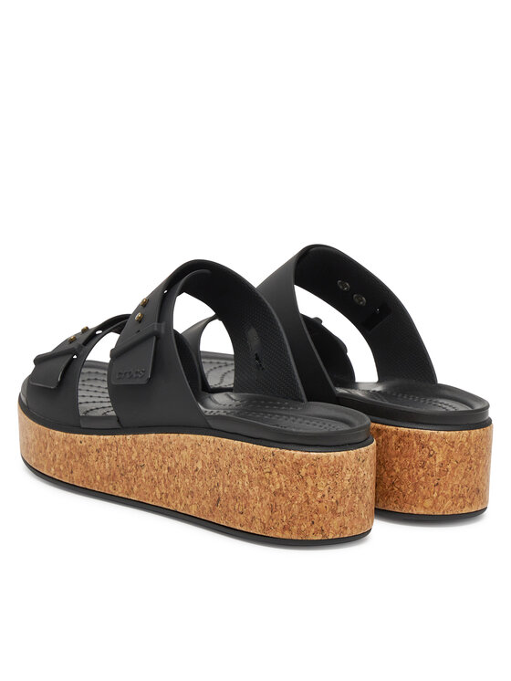 Crocs Шльопанці Crocs Brooklyn Cork Buckle 211252 Чорний