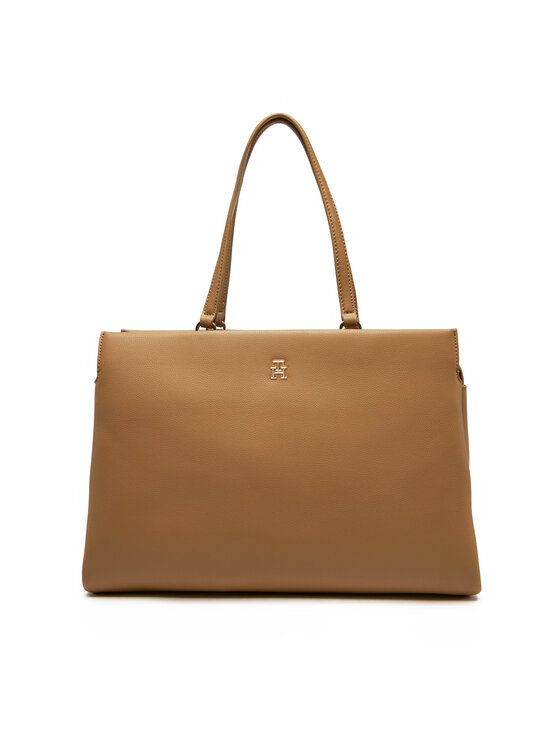 Tommy Hilfiger Torbica Tommy Hilfiger Th Legacy Tote AW0AW17197 Smeđa