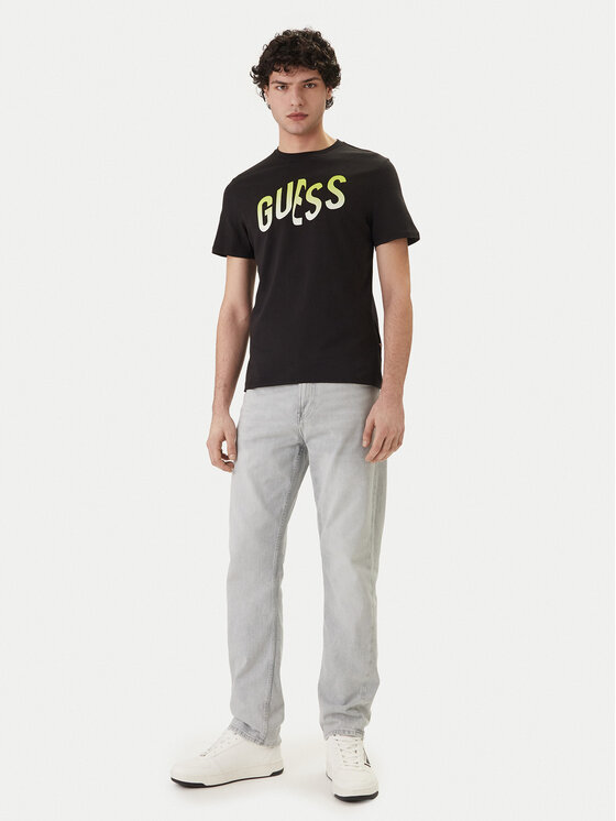Guess Guess Футболка F6GI02 J1314 Чорний Slim Fit