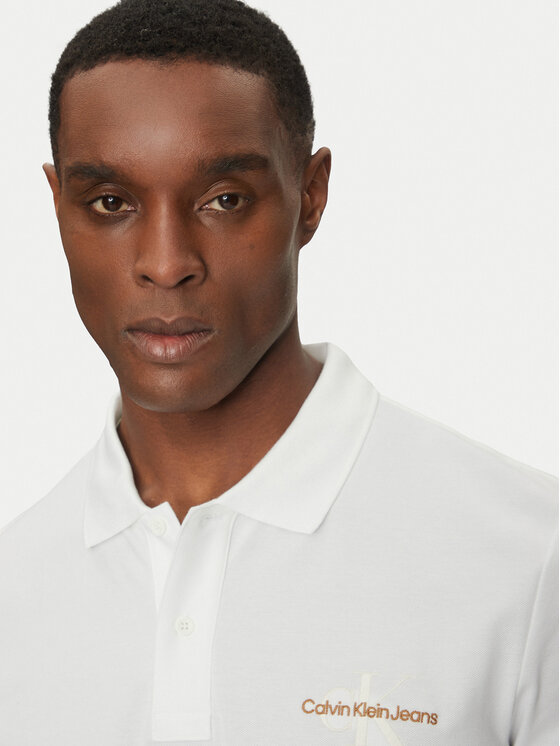 Calvin Klein Jeans Calvin Klein Jeans Polo Monologo J30J325664 Blanco Regular Fit