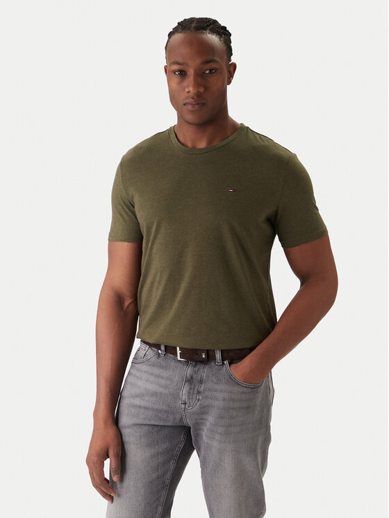 Tommy Jeans Tommy Jeans Camiseta Jaspe DM0DM20363 Verde Slim Fit