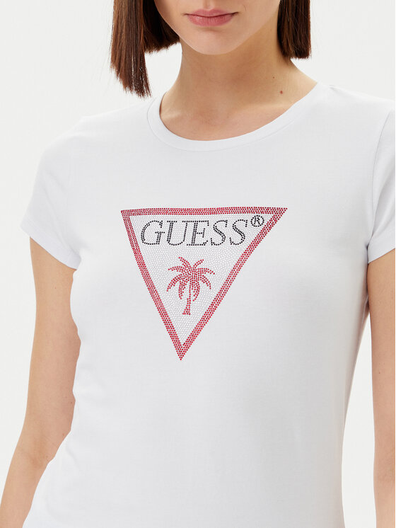 Guess Guess Футболка E5GI08 J1314 Білий Slim Fit