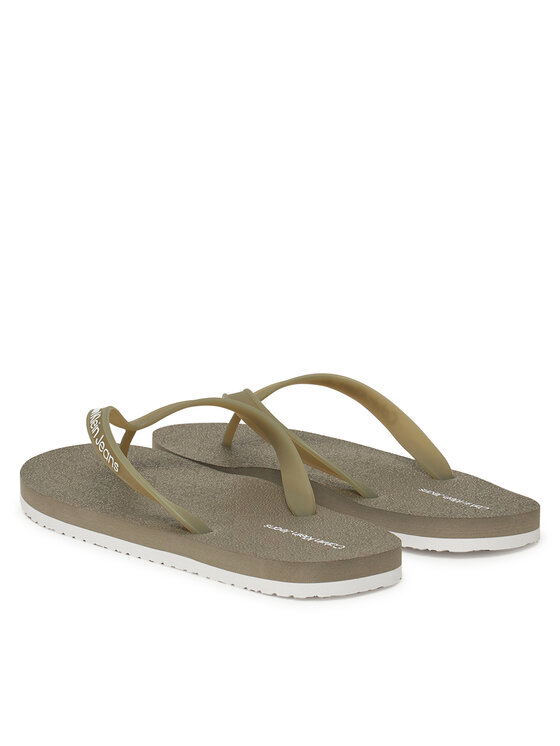 Calvin Klein Jeans Japonki Calvin Klein Jeans Thong+ Tpu YM0YM01265 Brązowy
