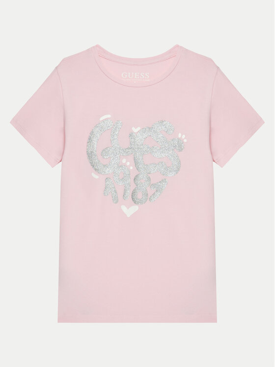 Guess Guess Футболка K5RI02 K6YW4 Рожевий Regular Fit