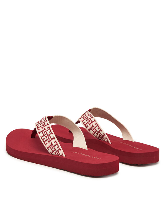 Tommy Hilfiger Σαγιονάρες Tommy Hilfiger Corportate Sandal FW0FW09610 Κόκκινο