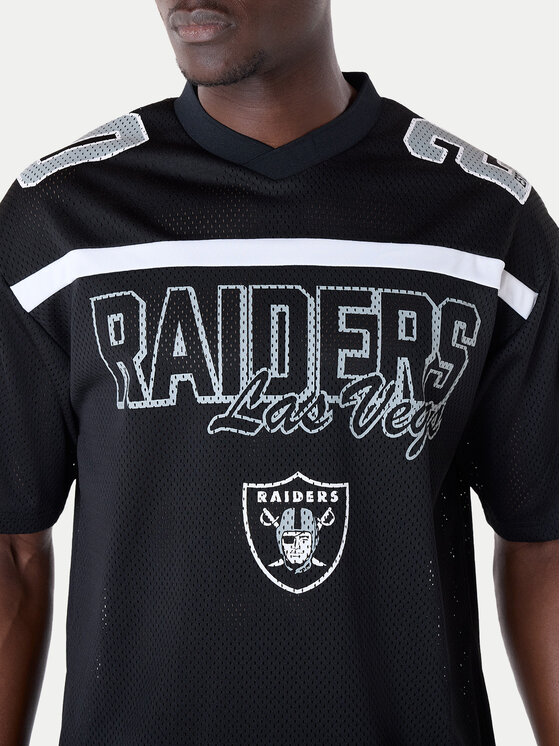 New Era New Era Póló NFL Las Vegas Raiders Mesh Graphic Jersey 60596386 Fekete Regular Fit