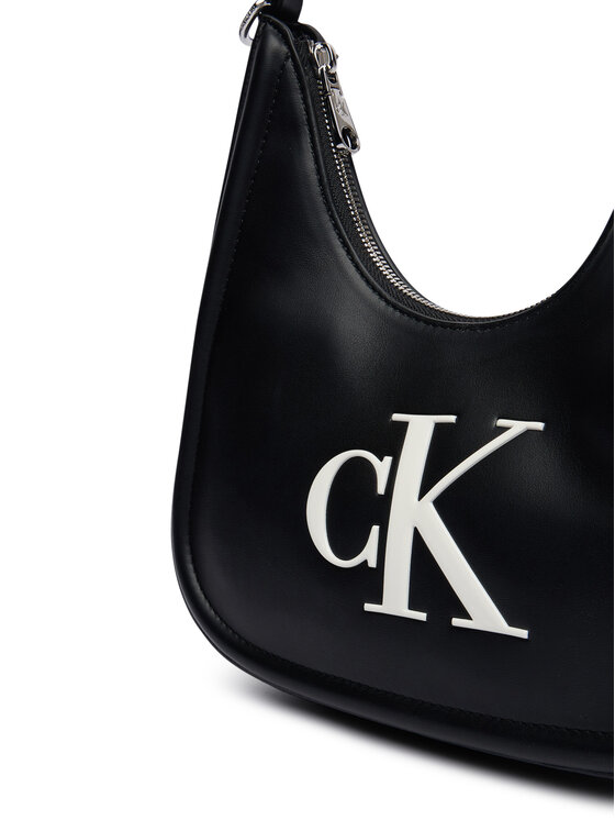 Calvin Klein Kabelka Calvin Klein Bold Ck Small Crescent LV04F3561G Čierna