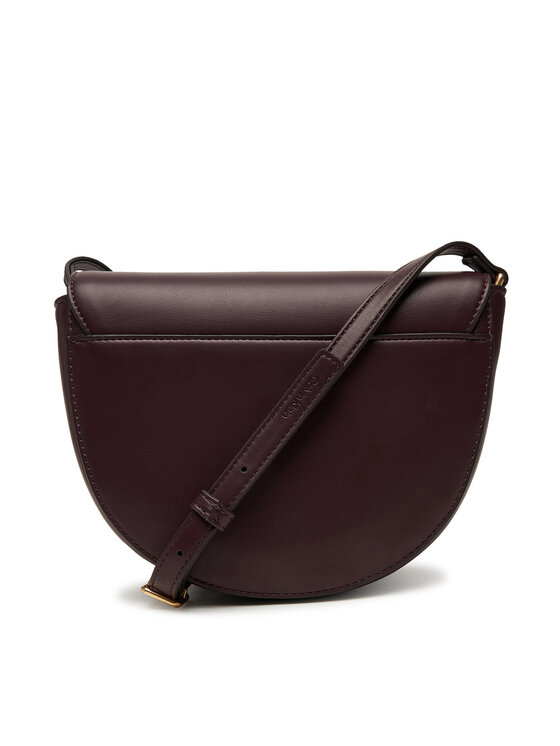 Calvin Klein Kabelka Calvin Klein Bold Ck Saddle Crossbody LV04F3221G Bordová