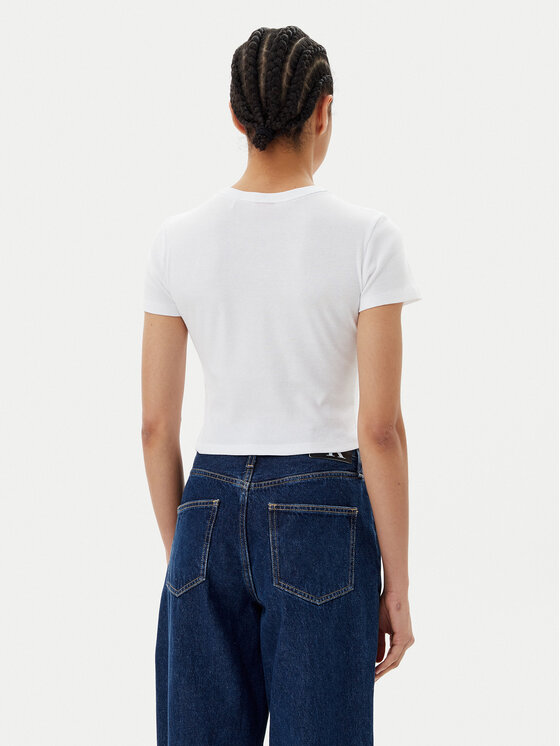 HUGO HUGO Футболка Delanor_2 50539132 Білий Cropped Fit