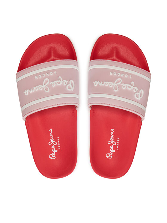 Pepe Jeans Шльопанці Pepe Jeans Slider Logo G PGS70061 Рожевий