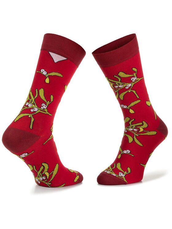 Cup of Sox Довгі шкарпетки Cup of Sox Kiss Under The Mistletoe Червоний