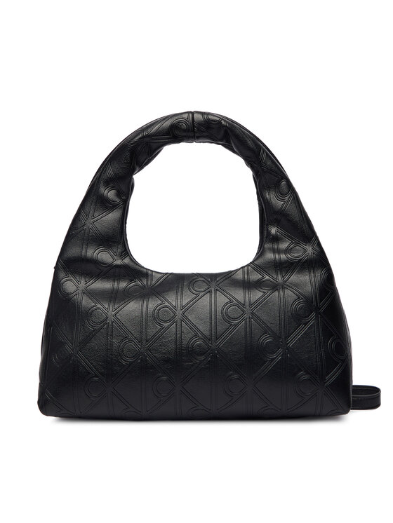 Calvin Klein Soma Calvin Klein Emblem Aop Puffer Bag With Strap LV04F3200G Melns
