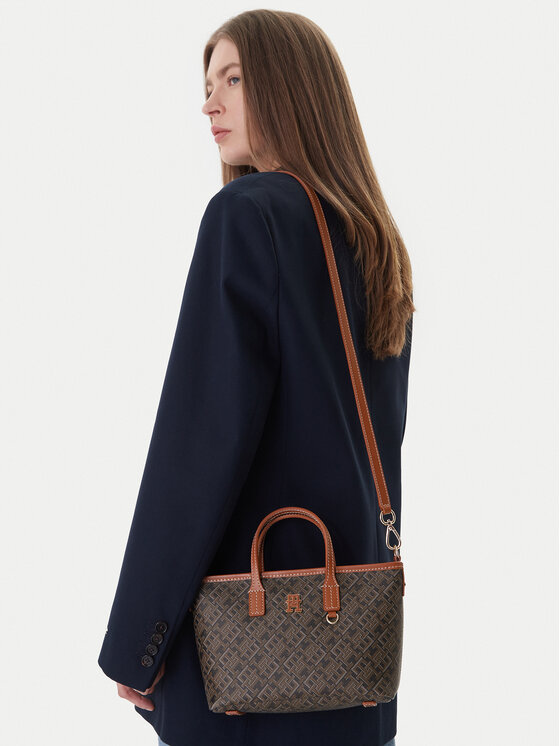 Tommy Hilfiger Torebka Tommy Hilfiger Th Monoplay Mini Tote Le AW0AW18848 Czarny