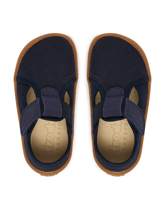 Froddo Тапочки Froddo Barefoot Canvas T-Bar G1700439 M Cиній