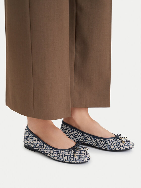 Tommy Hilfiger Baleriny Tommy Hilfiger Th Charm Jacquard Ballerina FW0FW09504 Kolorowy