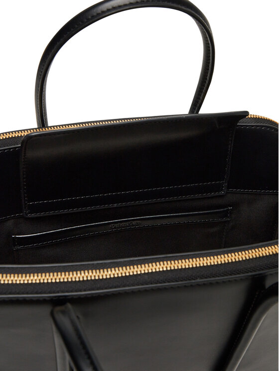 Calvin Klein Bolso Calvin Klein Carryall Mini Leather Tote Bag LV04F3034G Negro