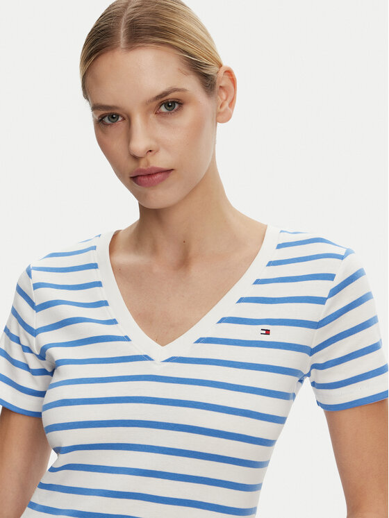 Tommy Hilfiger Tommy Hilfiger Majica New Cody WW0WW40584 Modra Slim Fit