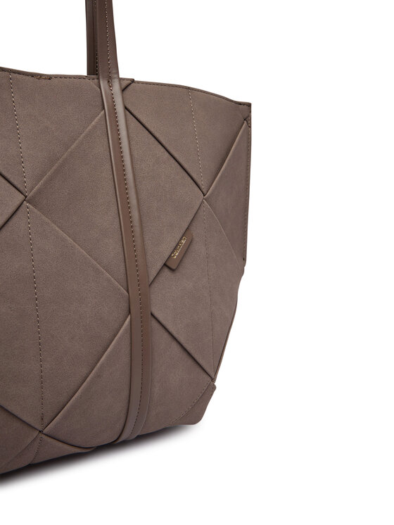 Calvin Klein Rankinė Calvin Klein Woven Sueded Carryall LV04F3695G Ruda
