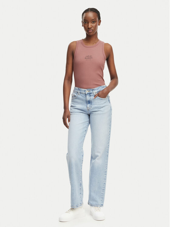 Calvin Klein Jeans Calvin Klein Jeans Top LV047F239G Marrón claro Slim Fit