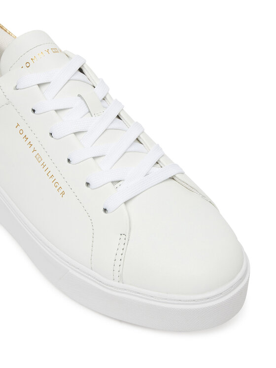 Tommy Hilfiger Laisvalaikio batai Tommy Hilfiger Essential Platform Court Sneaker FW0FW08756 Balta