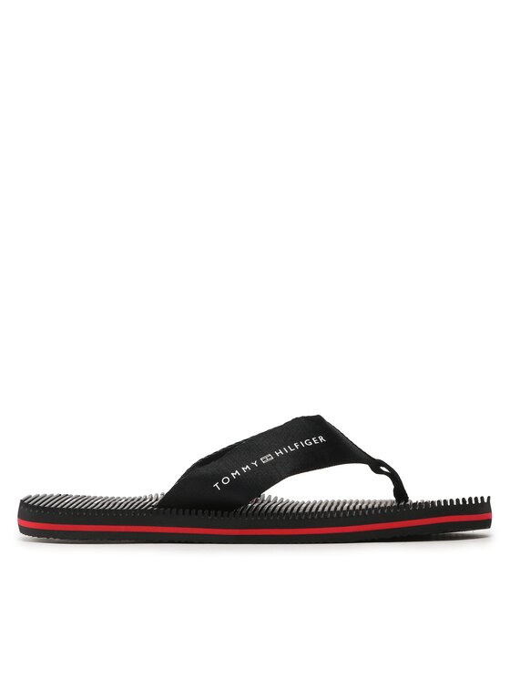 Tommy Hilfiger Japonki Tommy Hilfiger Massage Footbed FM0FM04474 Czarny