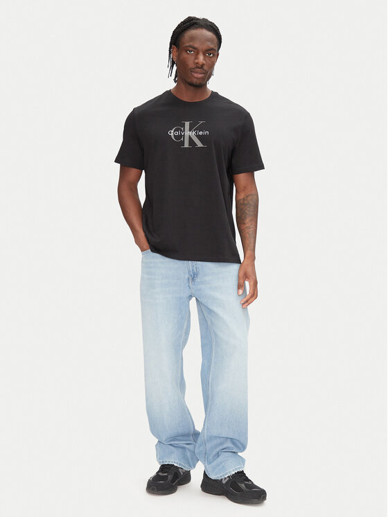 Calvin Klein Jeans Calvin Klein Jeans T-shirt Hero Monologo LV04RB862G Crna Regular Fit