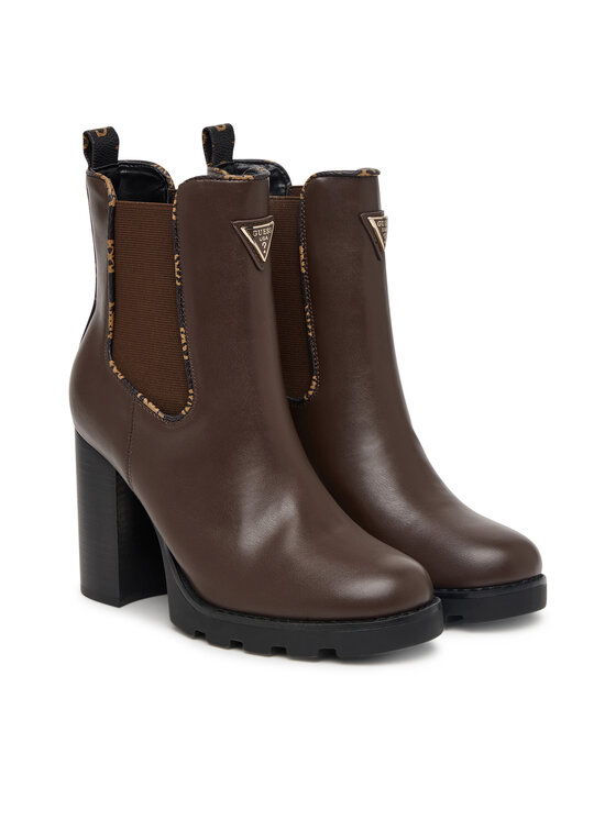 Guess Polokozačky Guess FLFNEL ELE10 Hnědá