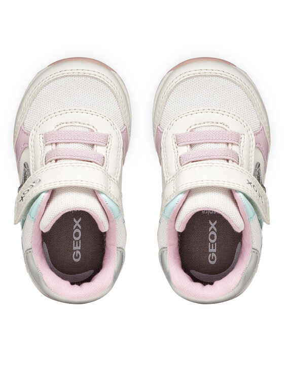 Geox Sneakersy Geox B Rishon Girl B560LA 0BCEW C1022 Biały