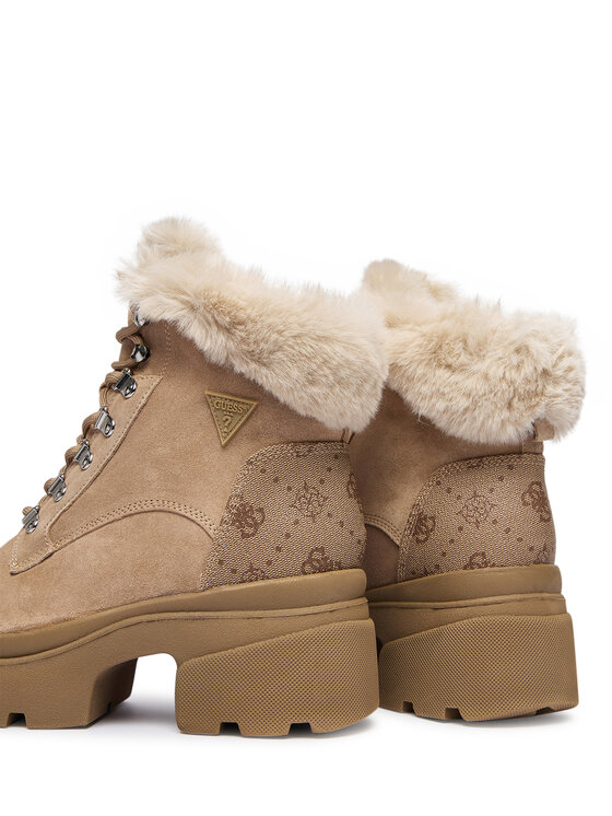 Guess Šnurovacia obuv Guess FLFYRL SUE10 Béžová