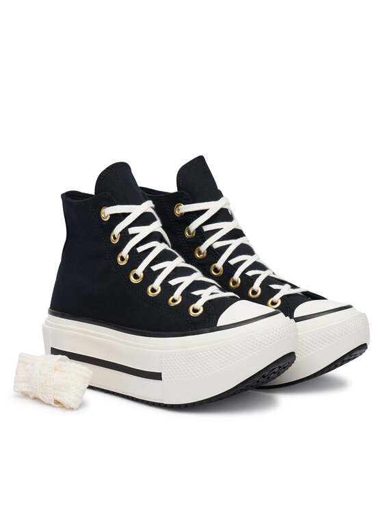 Converse Plátenky Converse Chuck Taylor All Star Lift Double Stack Lace A20780C Čierna