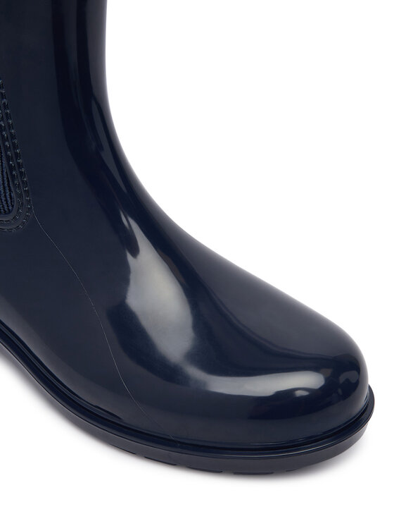 Tommy Hilfiger Gumijasti škornji Tommy Hilfiger Th Buckle Glossy Ankle Rain Boot FW0FW09543 Mornarsko modra