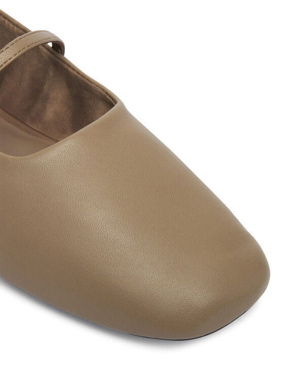 Calvin Klein Balerīnas Calvin Klein Oblique Ballerina Mj Lth Hdw HW0HW02847 Brūns