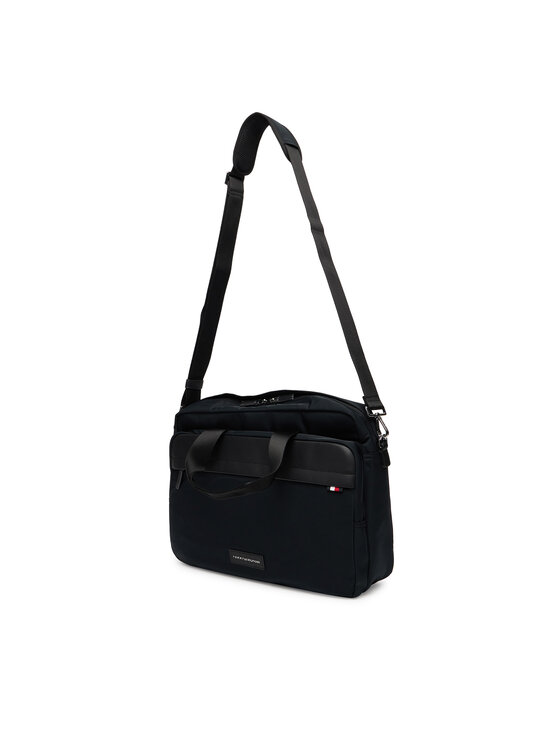 Tommy Hilfiger Portatīvā datora soma Tommy Hilfiger Th Nylon Workbag AM0AM13619 Melns