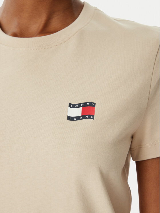 Tommy Jeans Tommy Jeans Camiseta Wavy Flag DW0DW22274 Beige claro Regular Fit