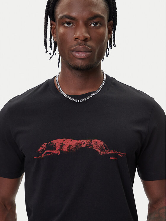 HUGO HUGO Camiseta Didug 50548557 Negro Regular Fit