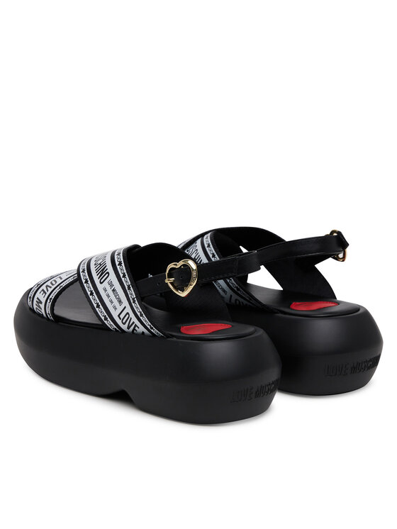 LOVE MOSCHINO Sandały LOVE MOSCHINO JA16207I0MIX200A Czarny