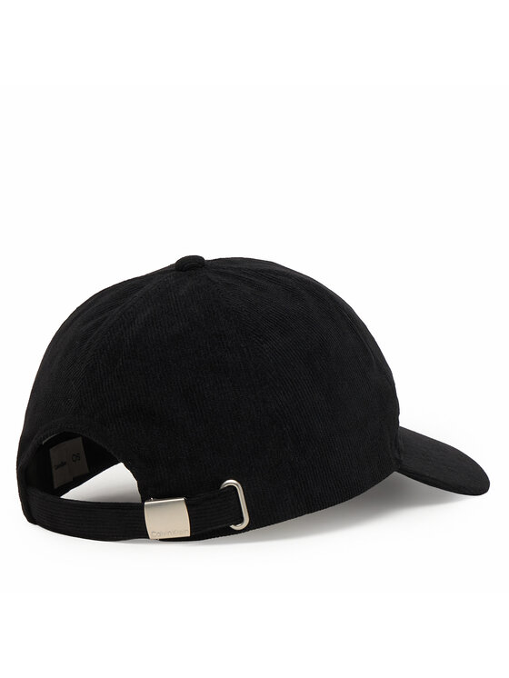 Calvin Klein Cepure ar nagu Calvin Klein Corduroy Graphic 5 Panel Cap LV04D5064G Melns